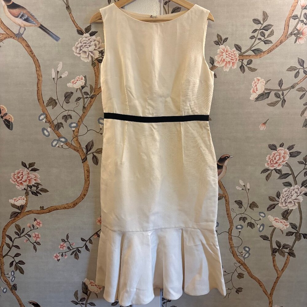 Giambattista Valli ivory white dress, cotton silk, bridal wedding, M or IT 44